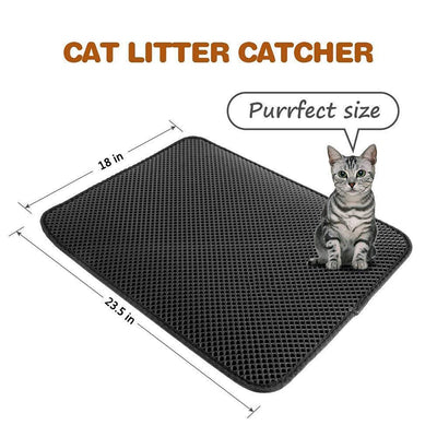 Pets Cat Litter Mat Double-Layer EVA Waterproof