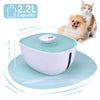 DEWEL Cat Fountain with Night Lamp 2.2L Automatic Pet Feeder