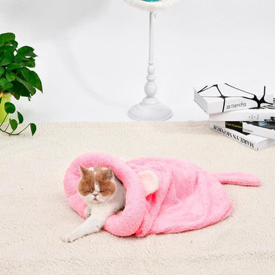 Coral Fleece Sleeping Bag For Puppy Small Dogs Cat Mat