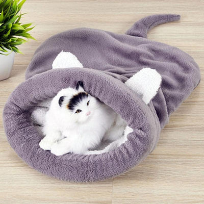 Coral Fleece Sleeping Bag For Puppy Small Dogs Cat Mat