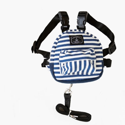 DOGGYZSTYLE Cat-Backpack Bags Outside-Bag Kitten with Striped Leash Cool Teddy for 2-Colors