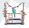 Playpen-Ladder Playground Cockatiel Bird Include-A-Tray Perch Wood Gym with Feeder-Cups-Toys