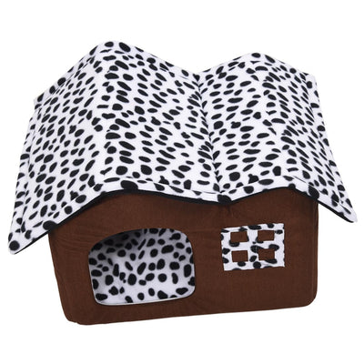 Dog-Beds Pet-House Removable Brown Double Luxury 55x40-X-42-Cm