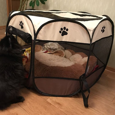 Pet-Tent Playpen Puppy-Kennel Dog-House Octagon-Fence Folding Cage Dog Portable Easy-Operation