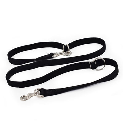 Padded Short-Rope Collar Dog-Leash Diving-Cloth P-Chain Double-Head Dog Running Adjustable