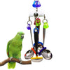 Parrot Cage Bird-Toys Cockatiel-Parakeet African Grey Bell Spoon Swing Hanging Climb
