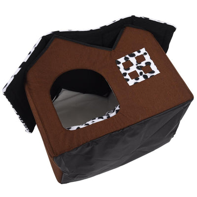 Pet-House Legowisko Luxury Cat-Bed Dog Dog-Room Soft Brown High-End 55x40-X-35cm Psa