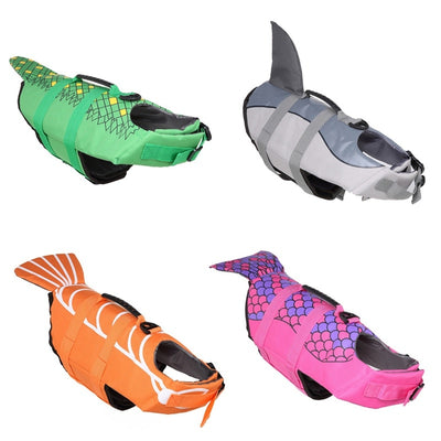 Pet Dog Safety-Clothes Swimwear Harness-Saver Life-Vest-Collar Life-Jacket Mermaid-Shark Summer