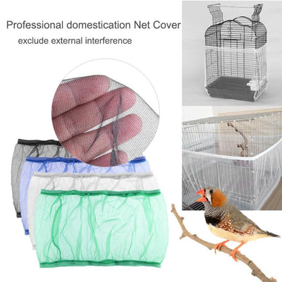 Bird-Cage Skirt Cover-Shell Easy-Cleaning Nylon Soft Mesh New 3-Colors Seed-Catcher-Guard