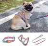 Dog Collars Fashion Designer Print Non-Escape Nylon Dog Harness Breakaway Quick Release