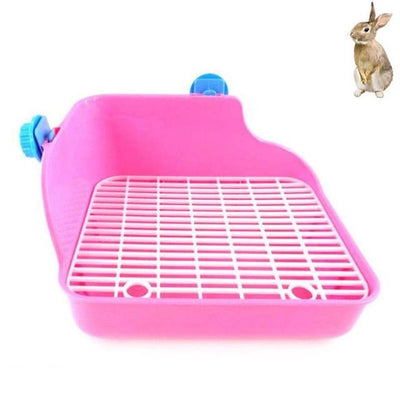 Hamster Pet Cat Rabbit Corner Toilet Litter Trays Clean Indoor Pet Litter Training Tray  For Small Animal Pets