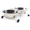 Pet-Feeders Dog-Bowl Diner-Dish Puppy Anti-Slip Stainless-Steel Food-Water Durable