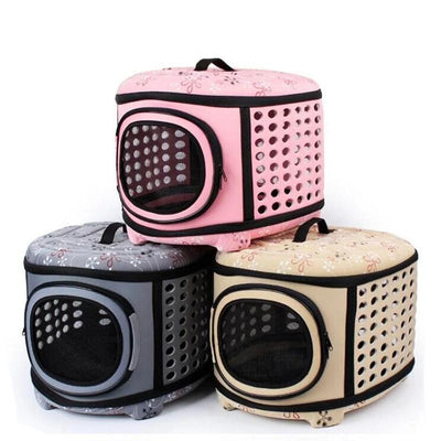 Travel Pet Bags Cat Flower EVA Carriers Bags Breathable Pink FoldingShoulder Bag Boss Cats Carrying