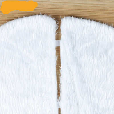 Christmas-Tree-Skirt Carpet Xmas-Decor Aprons Plush for Home New-Year White