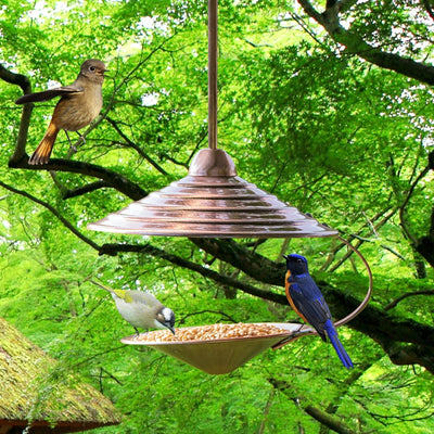 Outdoor Bird Feeder metal Hanging Wild Bird feeder garden house decor Vintage Bird food Supplie Container Appliance