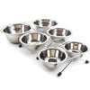 Pet-Supplies Iron-Stand Dog-Bowl Water-Dishes-Feeder Food Stainless-Steel Comida Pet-Dog
