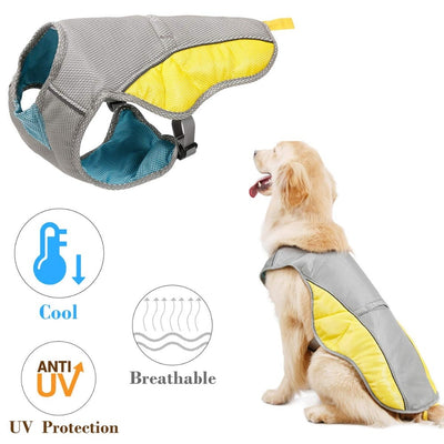 Cooling Harness Coat Vest Reflective Summer Dogs for Adjustable Mesh Quick-Release Pet-Dog
