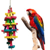 Toys Ladder Macaw Parrot Chewing-Swing-Toy Building-Blocks Wood Rainbow Small Large