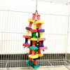Toys Ladder Macaw Parrot Chewing-Swing-Toy Building-Blocks Wood Rainbow Small Large