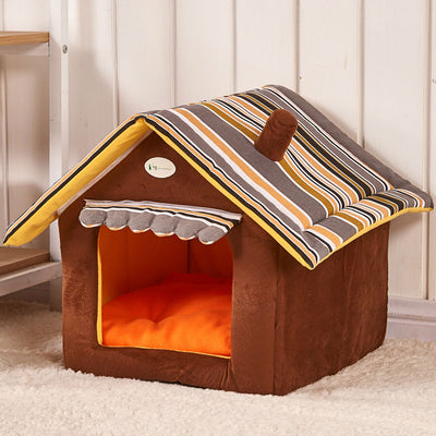 Cover-Mat House Pet-Beds Removable Dogs Small Medium Striped Fashion