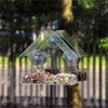 Bird-Feeders Hanging-Suction Window-Viewing Outdoor Pet-Birds Glass Hotel Clear for Table-Peanut
