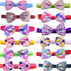 Pet-Supplies Dog-Accessories Puppy-Bowtie Collar Pet-Dog-Cat Chihuahua 100pcs Plaid Grid