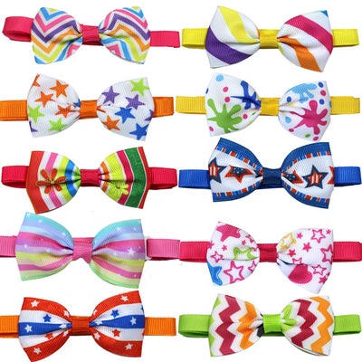 Bows-Accessories Pet-Products Dog-Ties Grooming Adjustable Cat 120pcs Mixed-Styles