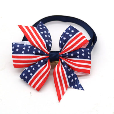 Bow-Ties Dog-Grooming-Products Hair-Bows Pet-Dog American-Independence Cute 50pcs Day