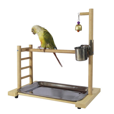 Stands-Accessories Birdcage-Stands Playground Birdhouse-Decor Parrot Gym Wood Table-Top