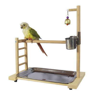 Stands-Accessories Birdcage-Stands Playground Birdhouse-Decor Parrot Gym Wood Table-Top