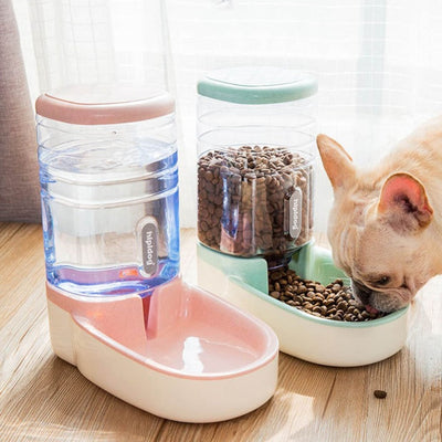 3.8L Dog feeder bowl cat drinking automatic pet Food dispenser bottle
